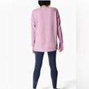 Sweaty Betty  Aster Purple Organic Cotton After Class Longline Sweatshirt‎ Sz Med Photo 5