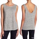 Theory Gray Linen Sleeveless Top Tank Low Back Layering Marled Insar XS New Photo 10