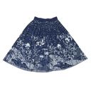 Anthropologie NWT by  Haven Pleated Knit Midi in Blue White Sweater Skirt S Photo 0