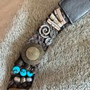 Chico's Genuine Leather Brown Braided Southwestern Turquoise Belt Size Large Photo 7