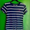 Ralph Lauren  Striped Navy Polo Tshirt Size M Medium EUC Photo 0