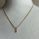 Dainty faceted rhinestones gold tone necklace Photo 7