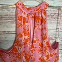 Sienna Sky Dress Orange Pink Floral Print Knee Length Photo 2