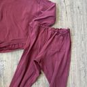 Free People  Beach Maroon Cotton Sweats Set Photo 0