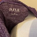 a.n.a  Purple Sweater with Back Lace up Tie Long Sleeve top stretchy knit Sz L Photo 5