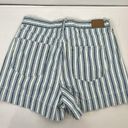 American Eagle  Mom Short Blue White Striped High Rise Denim Shorts Women's Sz 8 Photo 3