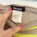 DKNY Women's Size Small S Bikini Bottom Neon Green Brown Y2K Vintage Photo 2