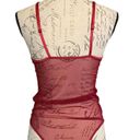 One Piece Red Lace Mesh  Teddy Size Large NWOT Photo 1