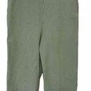 Alfred Dunner Petite Alfred Dunner Women Capri Pants 12 Green White Check Elastic Waist Cotton Blend Photo 0