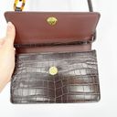 JW Pei  Julia Crossbody Bag Vegan Leather Croc Embossed in Dark Brown Photo 6