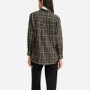 Everlane  Lightweight Flannel Oversized Shirt Black Brown Plaid 12 Photo 2