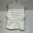 Talbots Quilted Goose Down Puffer Vest Ivory Womens Sz M Photo 3