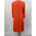 Soft Surroundings  Bonnie Dress Scoop Neck Pullover Jersey Knit Orange Coral L Photo 6