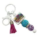 The Bar Keychain purse charm Beaded Keychain For Women,  Keychain, Silicone bead keyc Photo 0