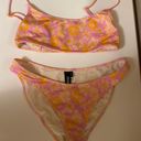 Triangl Pink Flowers Bathing Suit Photo 1