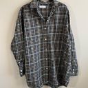 Everlane  Lightweight Flannel Oversized Shirt Black Brown Plaid 12 Photo 3