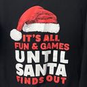 Wound Up Christmas Sweater Junior 11-13 Its All Fun Games Until Santa Find Out  Photo 1