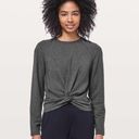 Lululemon  Tuck & Gather Pullover Sweatshirt Heathered Mod Black Size 8,10? Photo 3