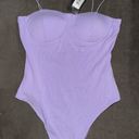 Timing Purple Ribbed Bodysuit Photo 4