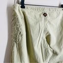 prAna  Organic Cotton Embroidered Crop Pants Light Green size XS Photo 3