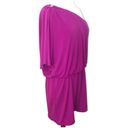 White House | Black Market  Blouson One Shoulder Dress in Very Berry 14 NWT Photo 7