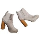 Charlotte Russe Gray Ankle Suede Platform Boots Photo 2