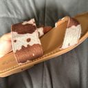 Cow Strappy Sandals Size 8.5 Photo 1