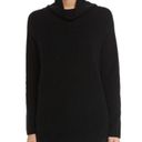 Vince  Black Ribbed Knit Turtleneck Side Zip Small Photo 5