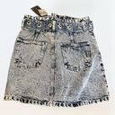 Signature 8 NWT  blue and silver denim mini skirt size 8 Photo 2