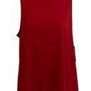 Tiana B . Beaded Mock Neck Sleeveless Red Pullover Blouse Top M Medium NWT Photo 0