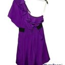 Sugar Lips  Purple One Shoulder Ruffle Cocktail Dress Size Small Photo 0