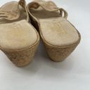 sbicca  Womens Wedge Sandals Slip On Platform Open Toe Heels Knit Strap Beige 10M Photo 7