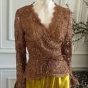 Chetta B  Gold Lace Wrap Going Out Top or Jacket in size 10 Photo 10