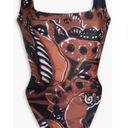 Mara Hoffman NWT  Swim Idalia brown & black one piece swimsuit small Photo 1