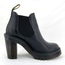 Dr. Martens Hurston Black Leather Chunky Heeled Chelsea Boots Ankle Boots Size 7 Photo 2