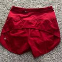 Lululemon Speed Up Shorts 4”in Red Photo 1