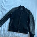 All Saints Mens Leather Bomber Jacket Photo 1