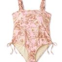 Agua Bendita  x Target Blush Romantic Floral Print Flutter Sleeve Swimsuit XXL Photo 7