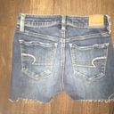 American Eagle size 4 high rise super stretch x cutoff shorts Blue Photo 2