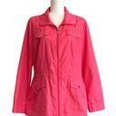 Studio Works  Jacket Windbreaker Pink Zipper Front Lightweight Jacket Size Large Photo 0