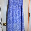 Rue 21  Women’s Sz L ROMPER SHORTS Long Dress FLORAL Light Blue NWT MSRP $29.99 Photo 2