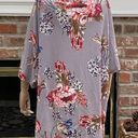 Grey and pink floral plus size top / XXL / Excellent condition Gray Photo 3