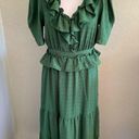 Moon River Green Frilly Ruffled Maxi Dress Wedding Summer Party Cottagecore  M Photo 8