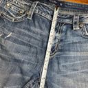 Miss Me  Mid Rise Boot Cut Jeans bling light wash y2k size 30 MISSING BUTTON Photo 8