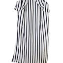 J.Crew  Dress Halter Striped Ruffle Mini Navy White Size XS NWT Photo 2