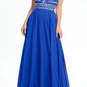 JJ House Royal Blue Rhinestone Studded Prom Gown Maxi Dress Womens XXL Formal Size 2X Photo 0