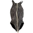 Nike  L26350 Womens Black Rush Heather High Neck One-Piece Swimsuit W-542 Sz M Photo 9