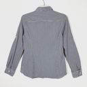 Tommy Hilfiger  Grey & White Pinstriped Long Sleeve Button Up Shirt Photo 3