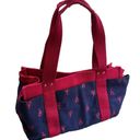 Tommy Hilfiger  Canvas Lobster Tote Bag Purse Preppy Red & blue Photo 3