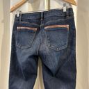 White House | Black Market  Jeans Womens Size 4 Leather Trim‎ Skimmer Dark Wash Photo 2